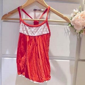 Tucker+Tate Girl’s Red-Orange Tank Top